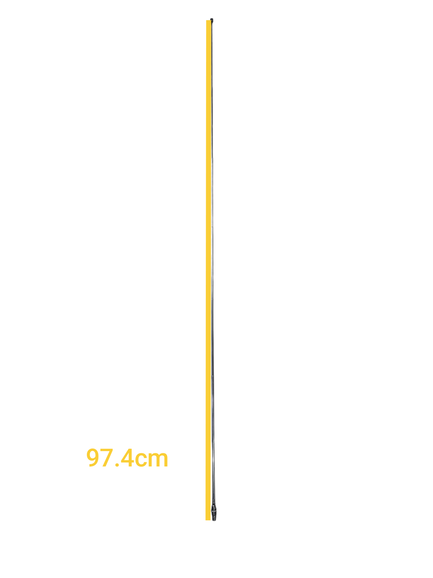 Telescopic Antenna for Analog TV measuring 97.4cm with slim silver metal design