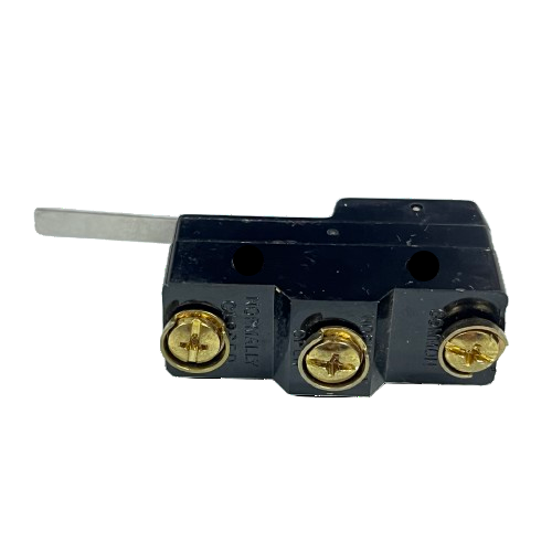 Tend black limit switch with metal lever and three brass screw terminals Limit Switch 15A 250VAC