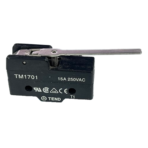 Tend Limit Switch 15A 250VAC TM1701 compact black micro switch with metal lever for industrial controls