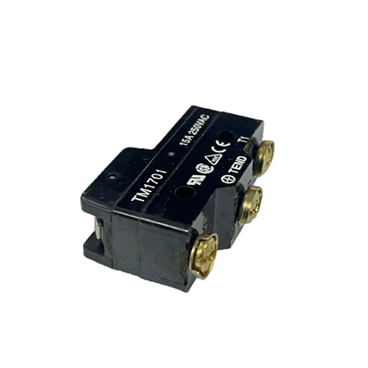 Tend Limit Switch 15A 250VAC black TM1701 compact industrial microswitch with three brass screw terminals
