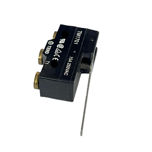 Tend Limit Switch 15A 250VAC with long metal lever and screw terminals for appliance control
