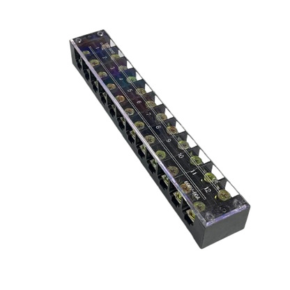 Grippes 60A terminal block 600V with clear housing and numbered connections for easy wiring