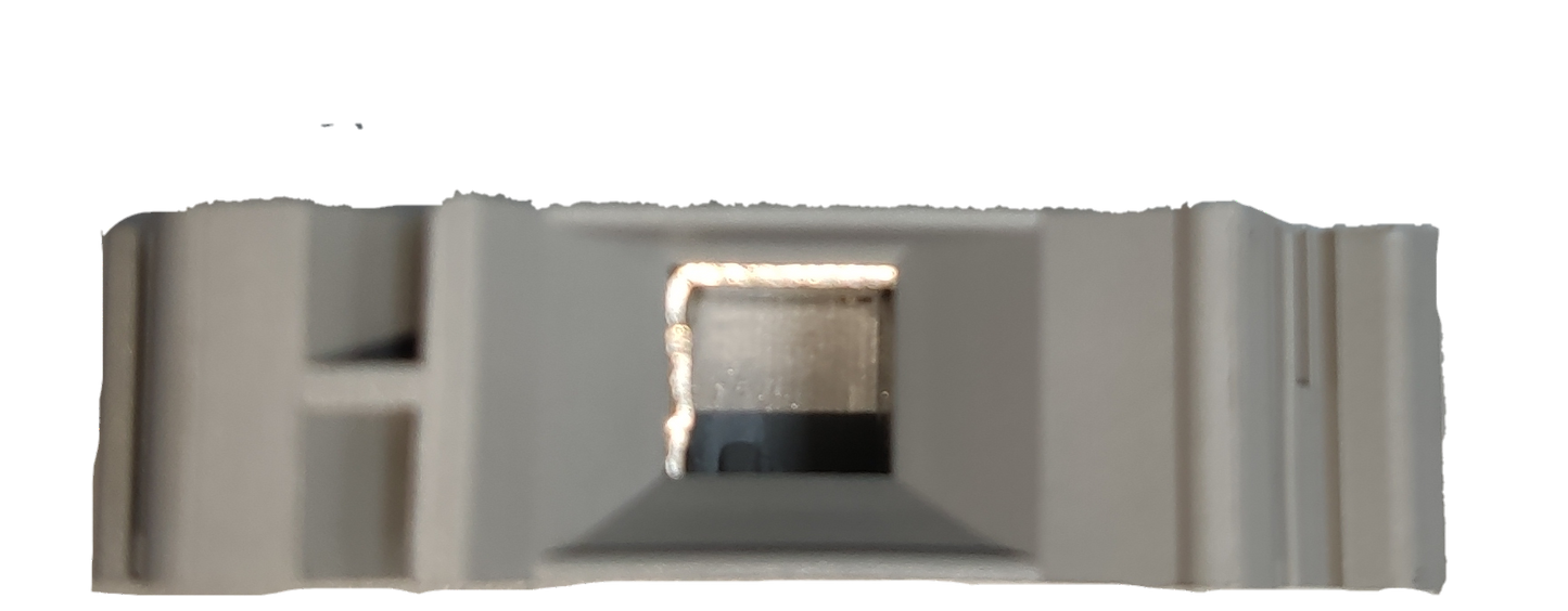 Grippes Terminal Block DIN Rail Type 16mm electrical circuitry part with grey plastic housing