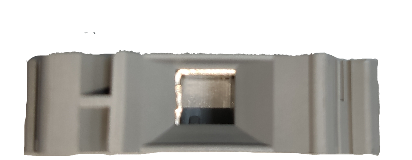 Grippes Terminal Block DIN Rail Type 16mm electrical circuitry part with grey plastic housing