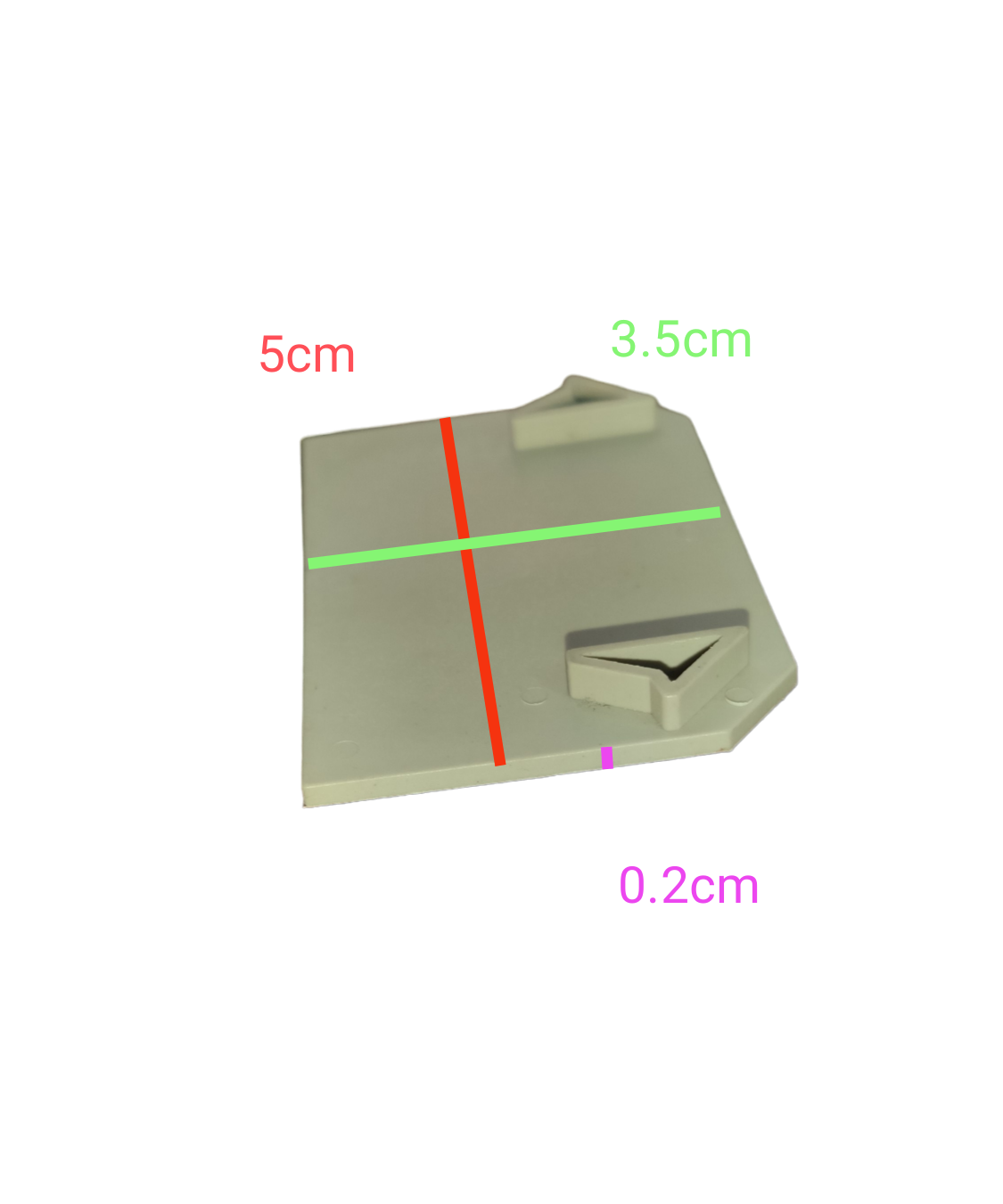 Grippes Terminal Block End Cover 35mm electrical circuitry part with white plastic construction