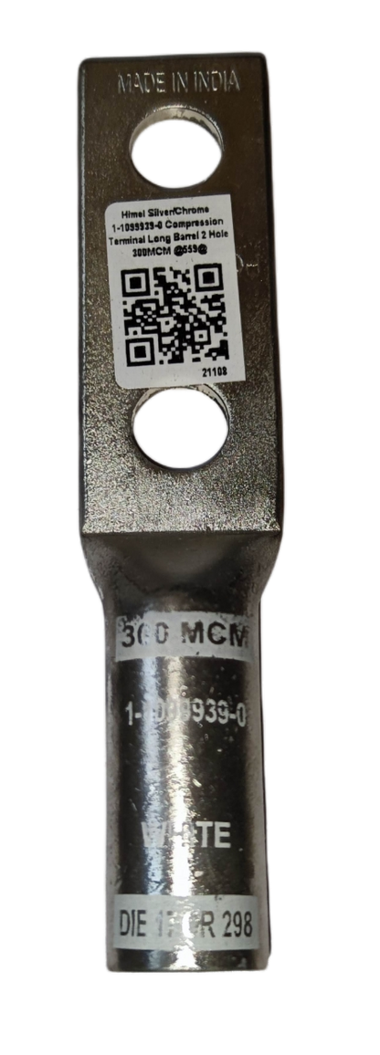 Utilux Terminal Lugs Long Barrel 2 Holes 300MCM electrical circuitry part made in India