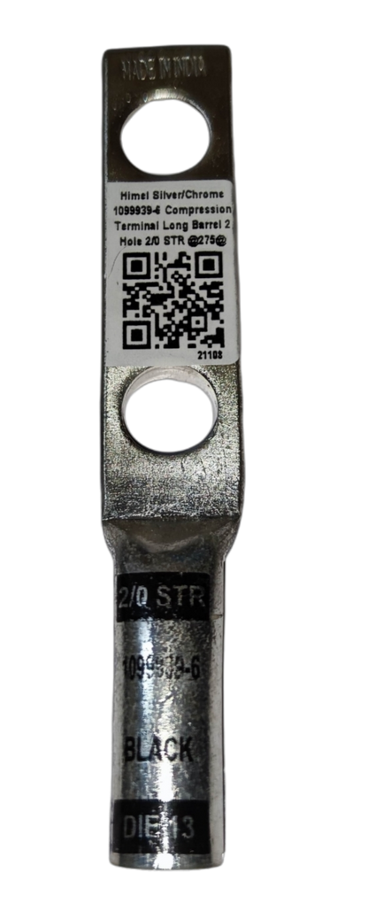 Utilux Terminal Lugs Long Barrel 2 Holes 60mm made of durable metal for reliable electrical connections