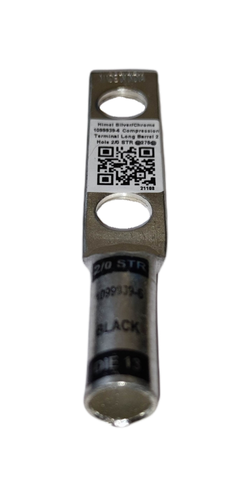 Utilux Terminal Lugs Long Barrel 2 Holes 60mm with Imprinted Labels for Electrical Connections