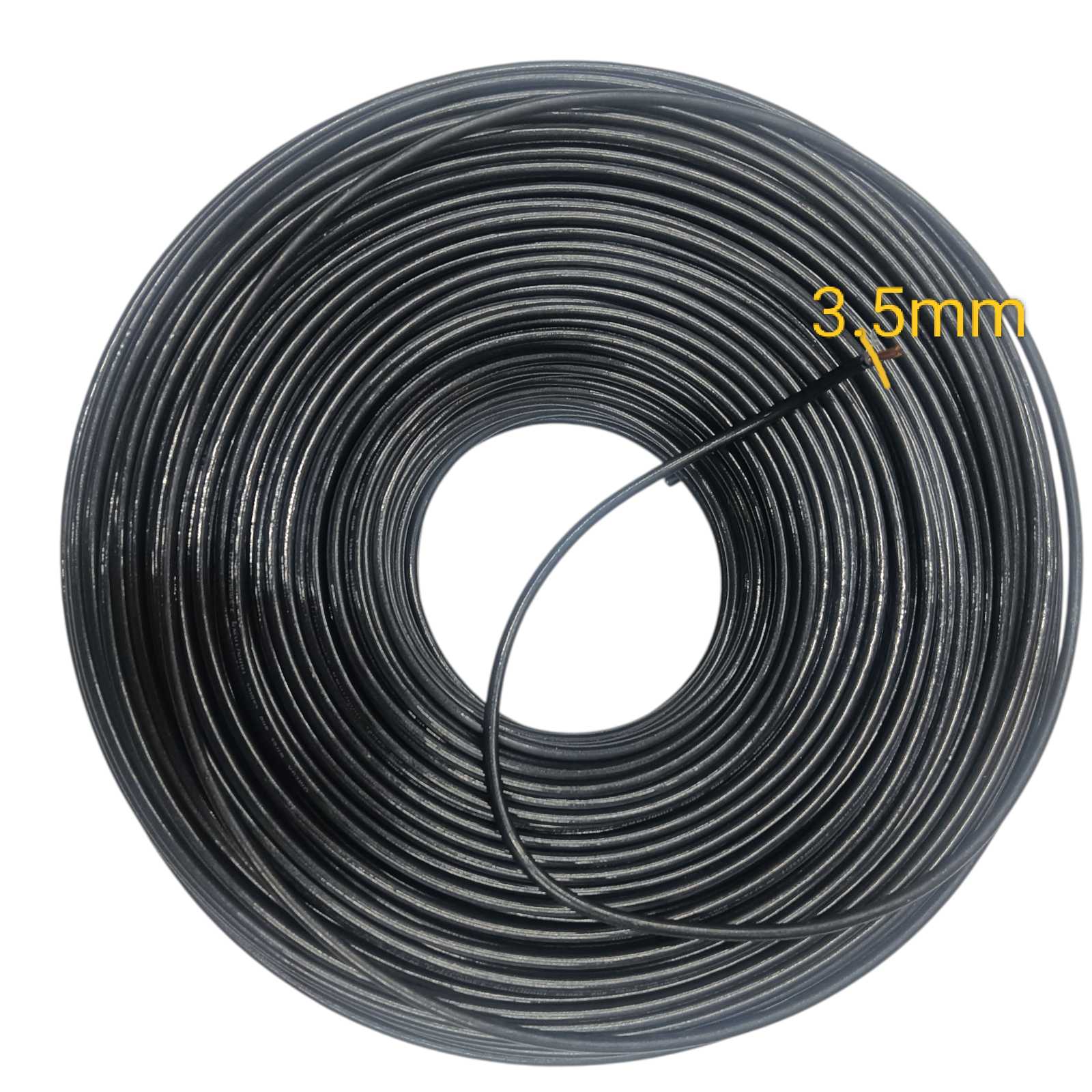 THHN 12 AWG black wire 150 meters coiled for electrical wiring projects and installations