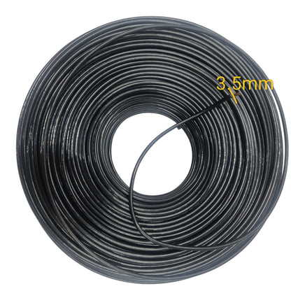 THHN 12 AWG black wire 150 meters coiled for electrical wiring projects and installations