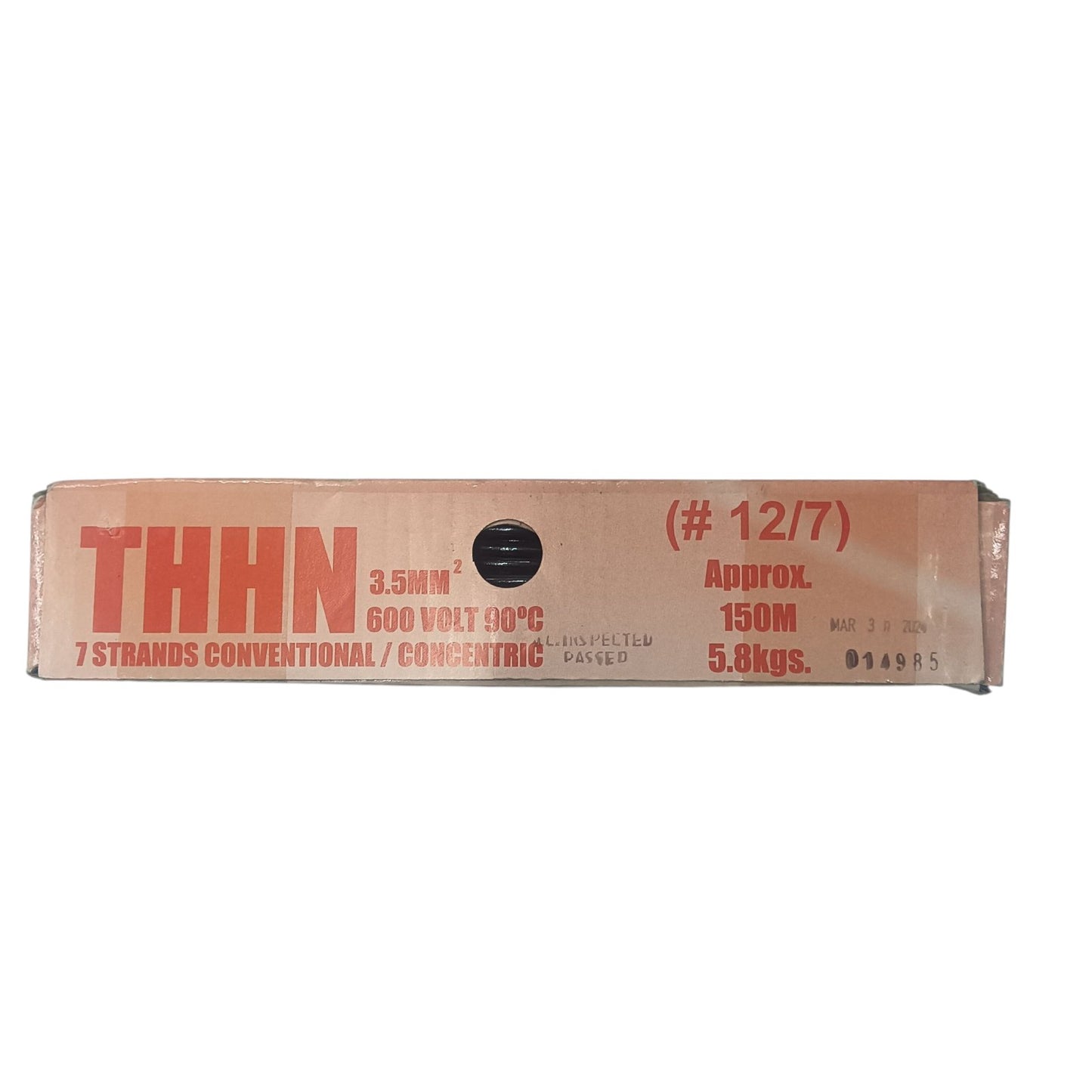 Omega THHN 12 AWG black wire 150 meters in protective packaging for electrical installations