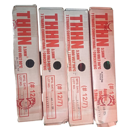 Omega THHN 12 AWG black wire 150 meters in protective packaging for electrical projects