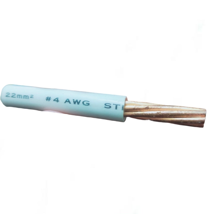 Royu THHN 4 AWG stranded wire 120 Meters White with copper strands for electrical projects