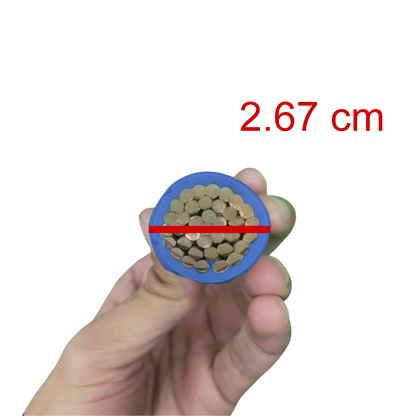 Philflex THHN and wires shown in hand, displaying cross-section measurement of 2.67 cm