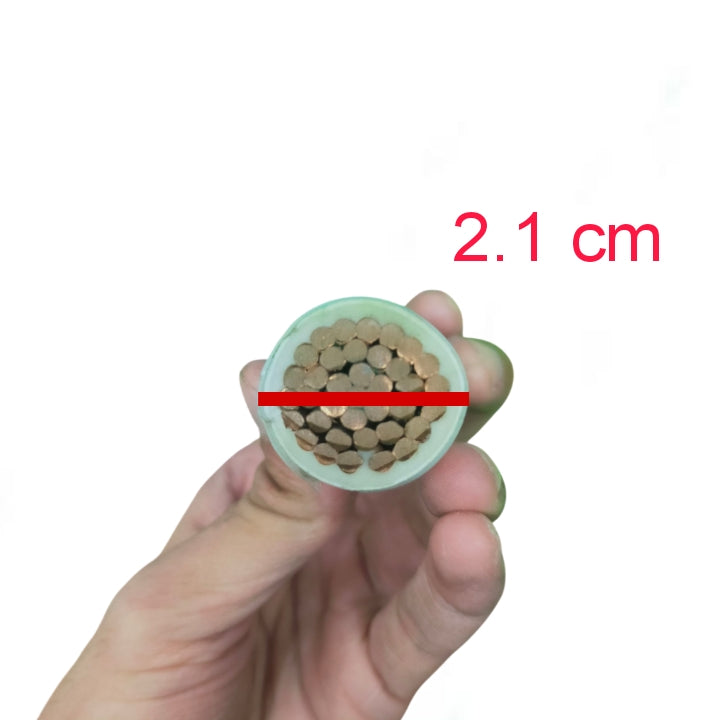 Royu THHN and wires in a hand, showcasing a cross-section of the copper strands