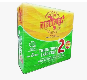 Duraflex THHN wire 10 AWG red per meter in packaging for electrical installations