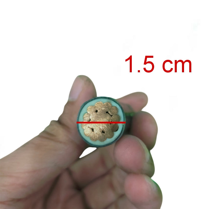 Detailed view of Phelps Dodge THHN wire 80mm stranded Black Per Meter showing the copper core and insulation