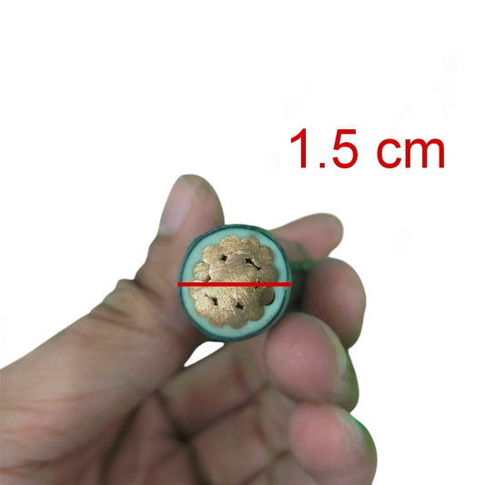 Detailed view of Phelps Dodge THHN wire 80mm stranded Black Per Meter showing the copper core and insulation