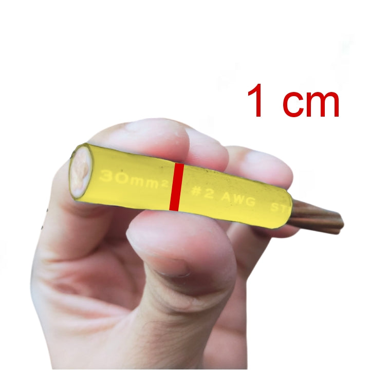 Philflex THHN Wire Adapter in Yellow with a size marking of 30mm2 and #2 AWG for reliable connections