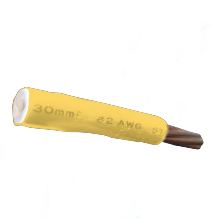 Philflex THHN wire in yellow, 30mm², #2 AWG for reliable electrical connections