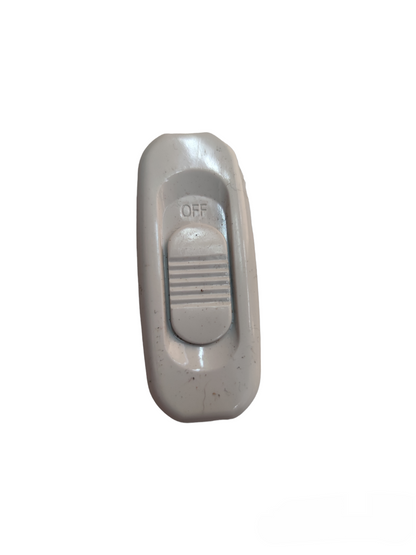 Omni Through Cord Switch 3A 250V white rectangular power switch in off position