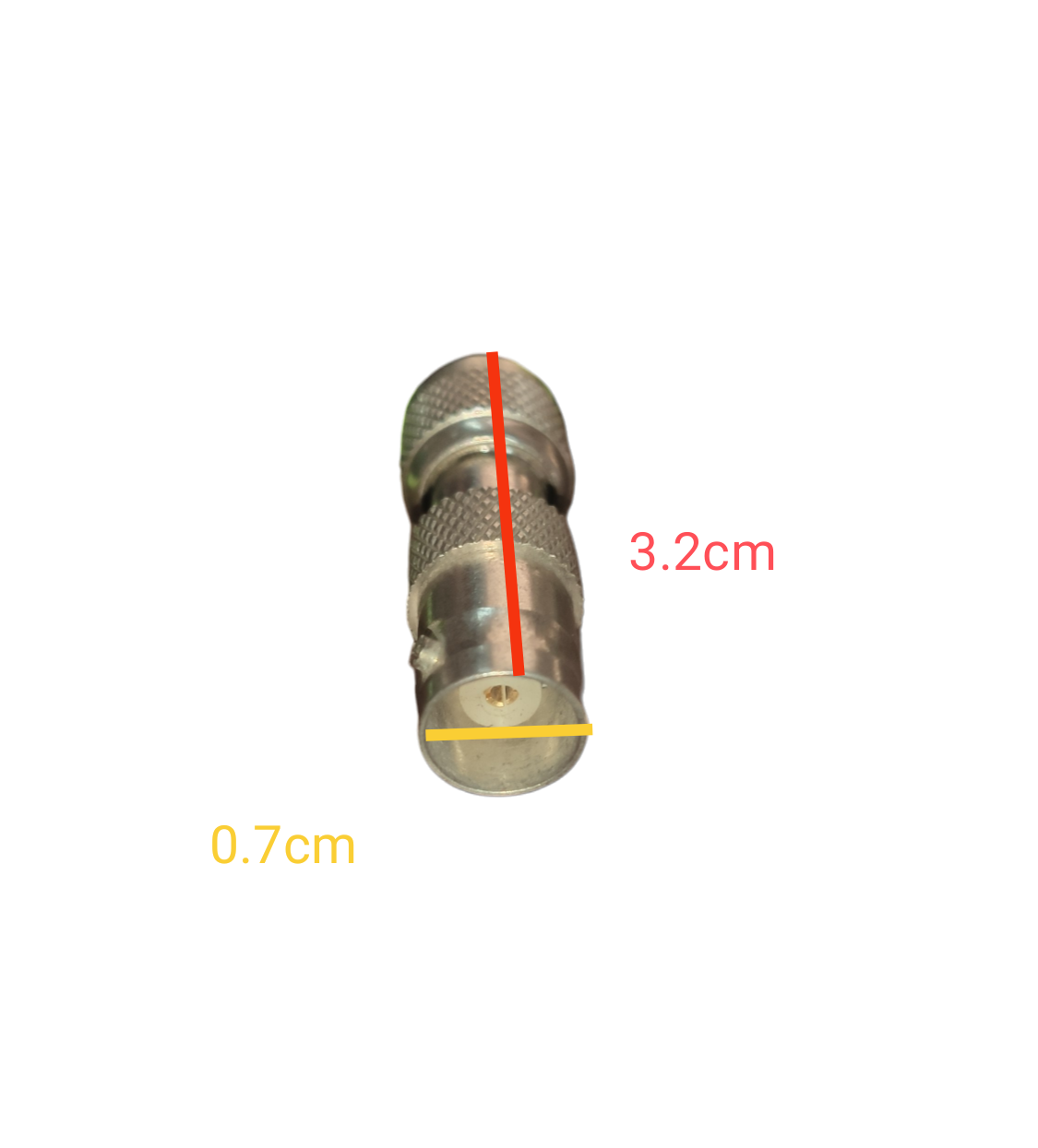 Local brand TNC Male to BNC Female Adaptor with metal body and knurled grip for secure connections