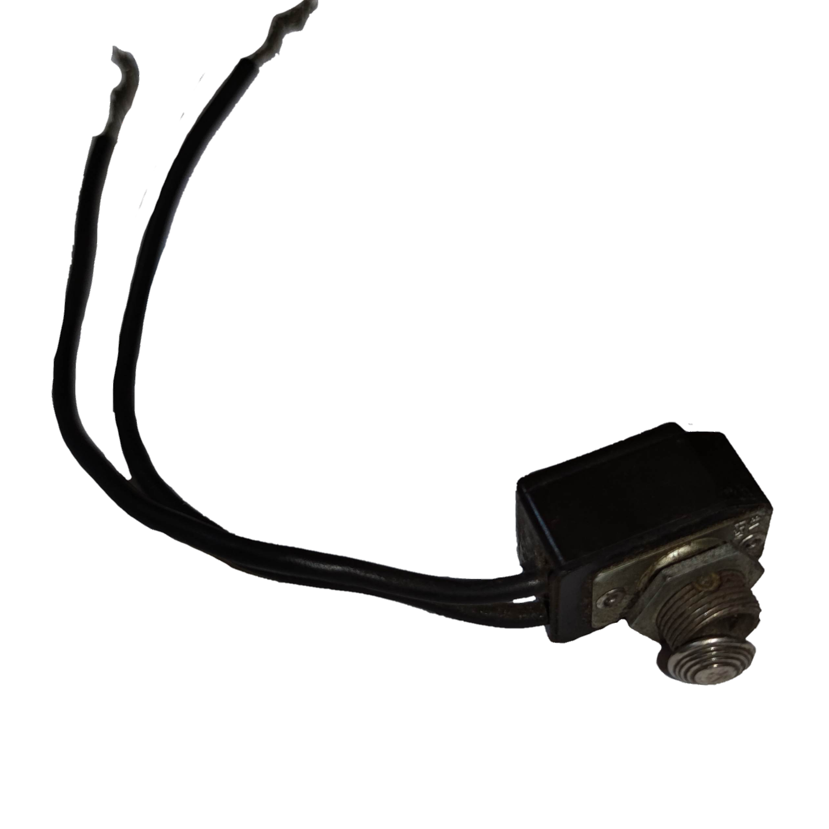 Toggle Switch 4A 250V USA with black casing and attached wires for electrical connections