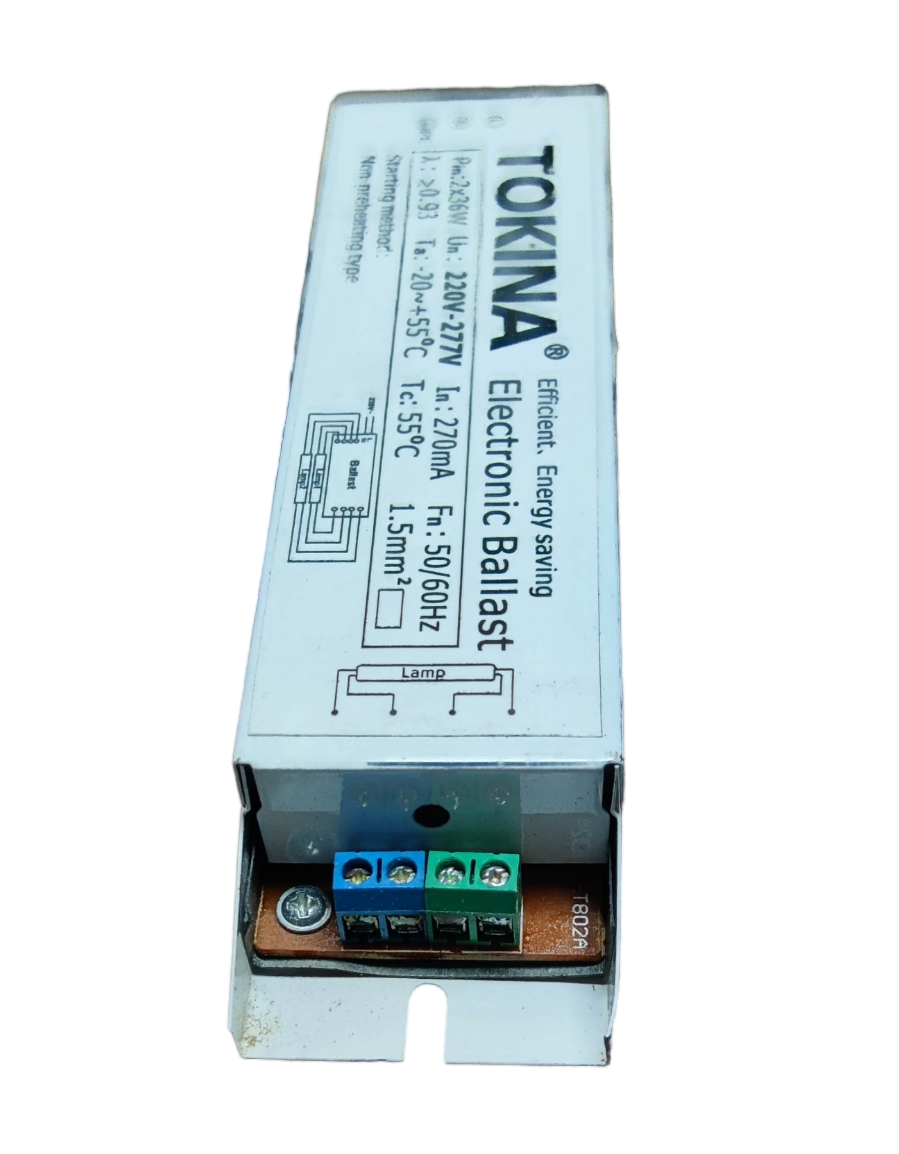 Tokina 2x40W Electronic Ballast 220V for efficient energy saving in electrical circuitry and parts