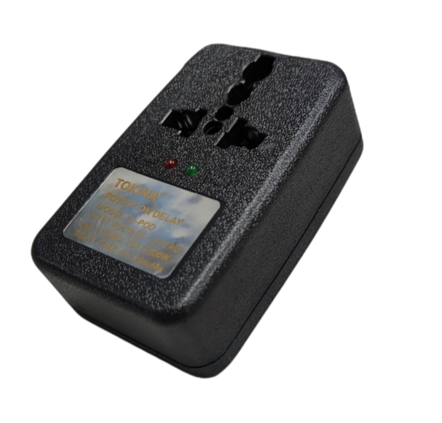 Tokina Power On Delay Tokina 10A 2000W black electrical power point with LED indicators