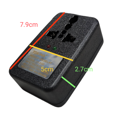 Tokina Power On Delay Tokina 10A 2000W black power point switch with LED indicators and universal plug