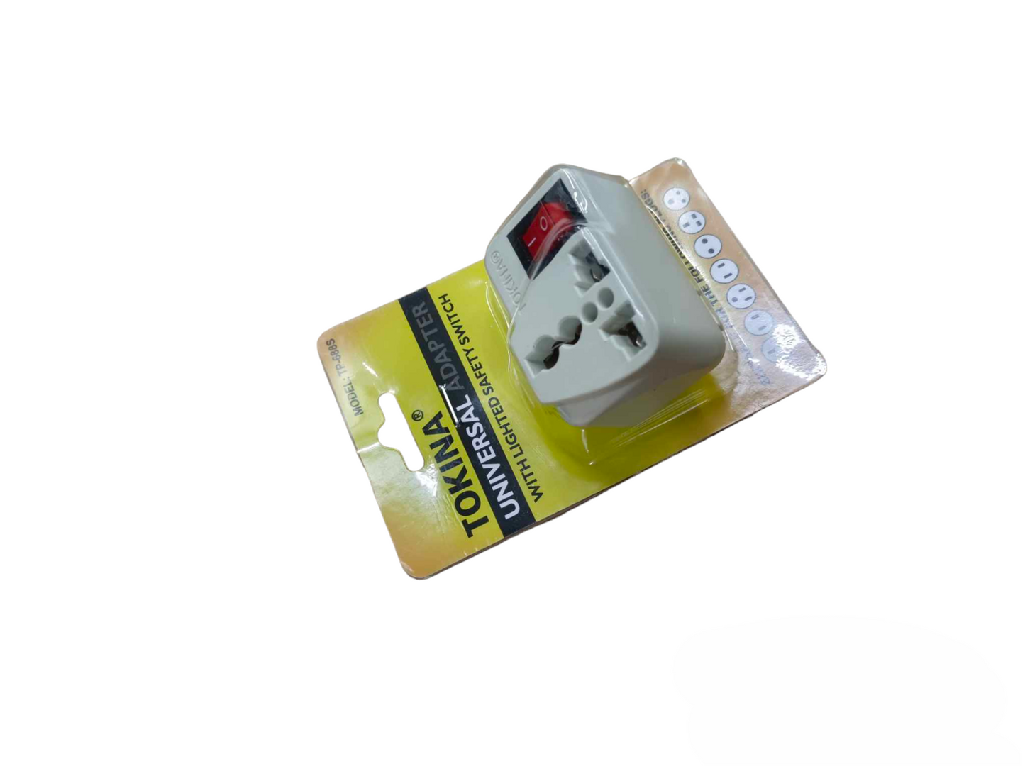 Tokina Universal Adapter With Safety Switch 6A travel adapter and converter in packaging