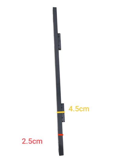 ILLUMIQ TERRA Track Light Series 20 Warm White slim black ceiling light fixture side view with size measurements