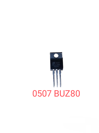 Transistors Different Kind Classic Series 0507 BUZ80 electrical component with three metal pins