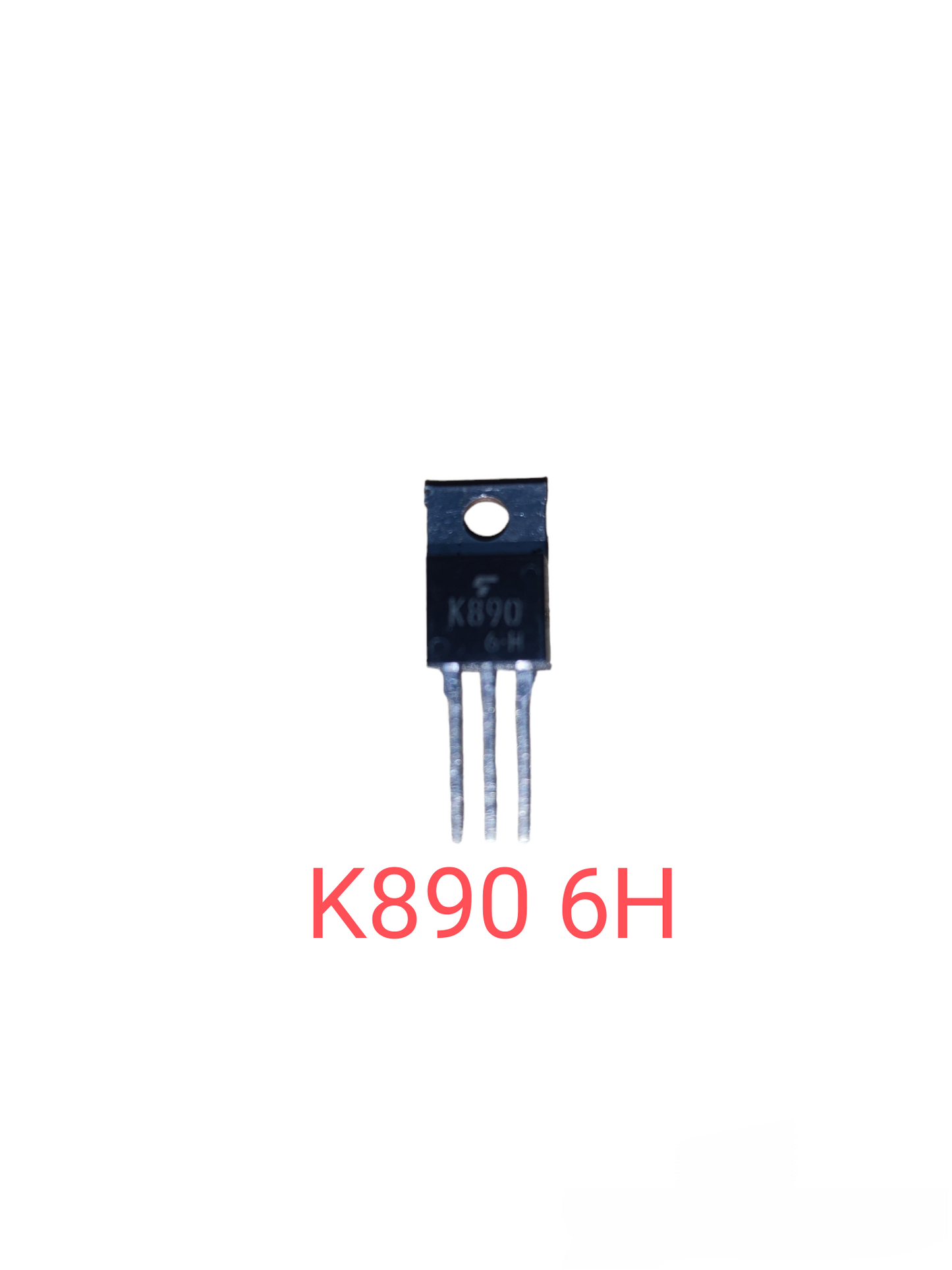 Single black K890 transistor from Transistors Different Kind Classic Series with three metal legs