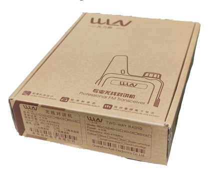WLW Two-Way Radio 400-470Hz Black professional FM transceiver in cardboard packaging box