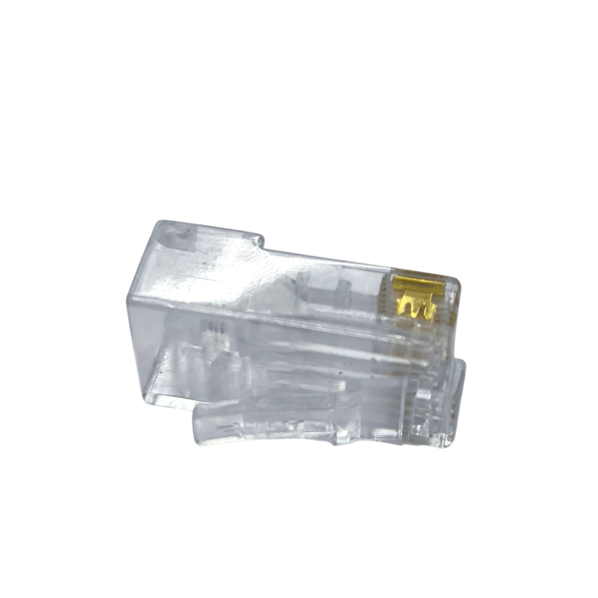 AMP CAT 6E RJ45 plug connector with transparent housing for reliable network connections