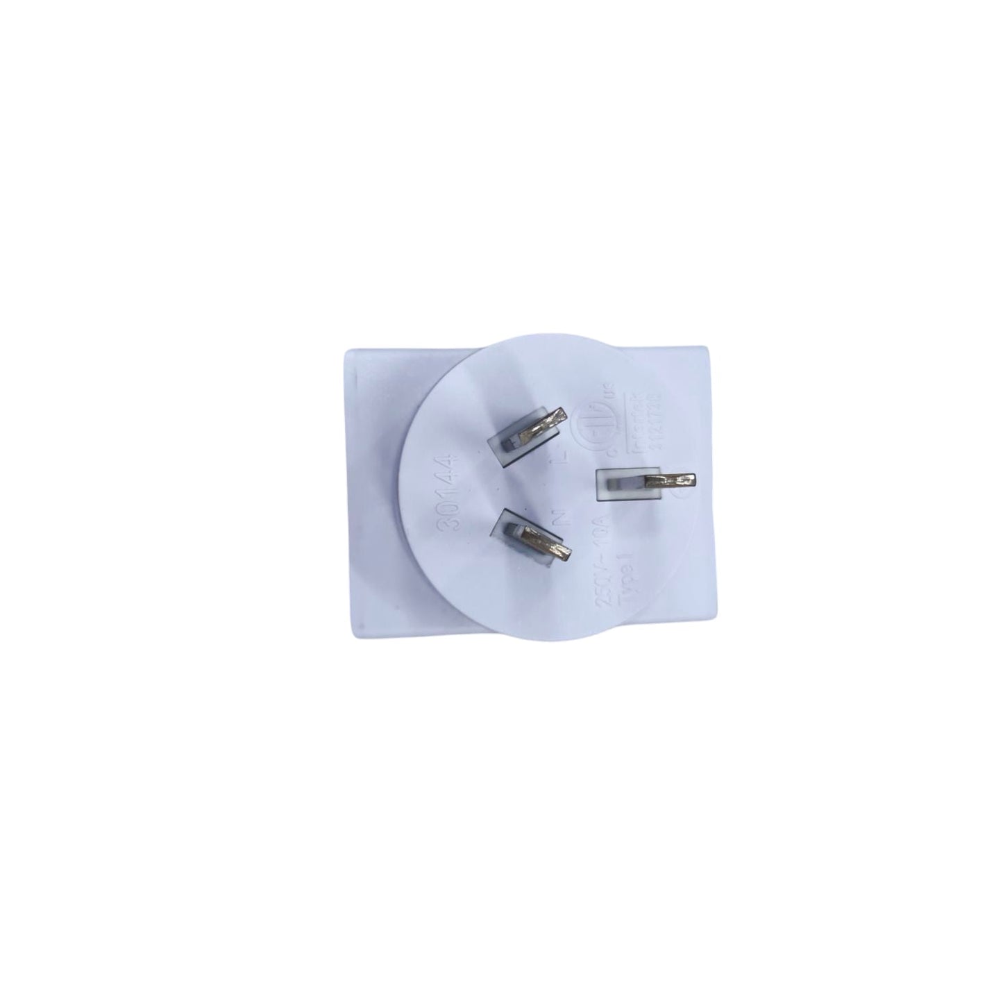 Type B to Type I plug adapter for connecting devices in international outlets