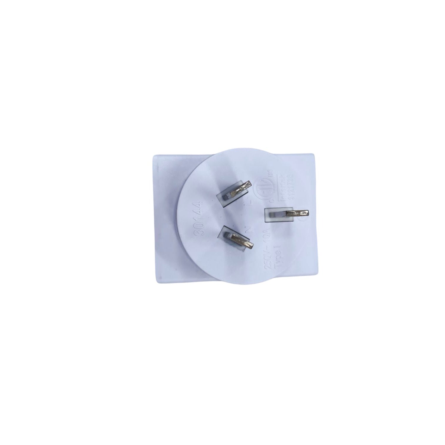 Type B to Type I plug adapter for connecting devices in international outlets