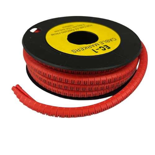 Grippes U Marker Red 2.6mm to 4.2mm 1000pcs flexible cable management spiral wrap