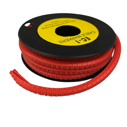 Grippes U Marker Red 2.6mm to 4.2mm 1000pcs flexible cable management spiral wrap