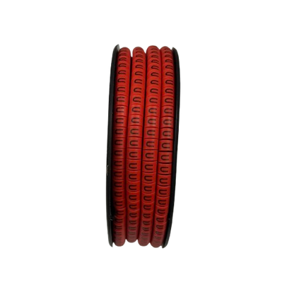 Grippes U Marker Red 2.6mm to 4.2mm 1000pcs cable management markers on a spool