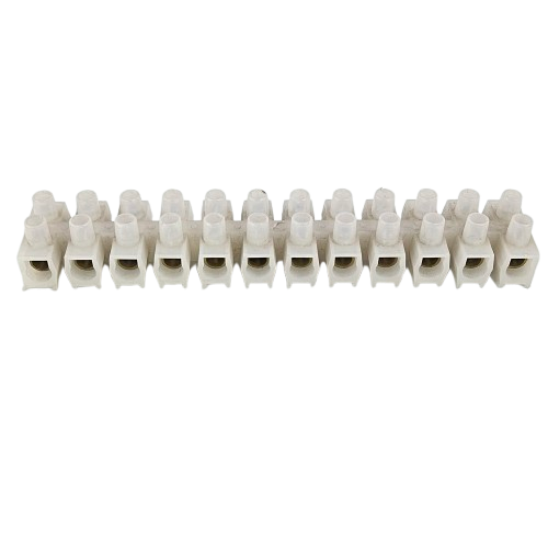 Sassin 100A 12 Pairs PVC Terminal Block white connector strip for electrical safety wiring