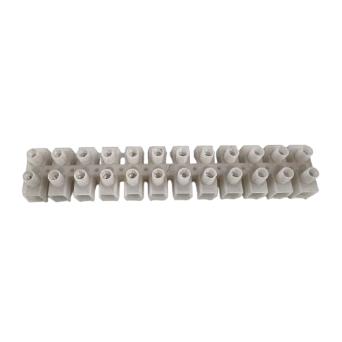 Sassin 100A 12 Pairs PVC Terminal Block white screw terminal strip for electrical safety wiring and panel connections