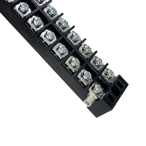 Grippes 25A 12 Pair Terminal Block 600V black plastic screw terminal strip for electrical circuitry