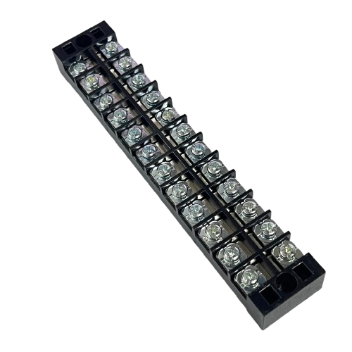 Grippes 25A 12 Pair Terminal Block 600V black screw terminal strip for electrical connections