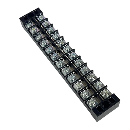 Grippes 25A 12 Pair Terminal Block 600V black screw terminal strip for electrical connections