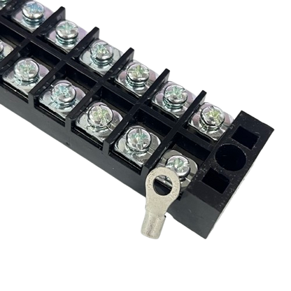 Grippes 25A 12 Pair Terminal Block 600V black screw terminal strip with ring lug for electrical wiring