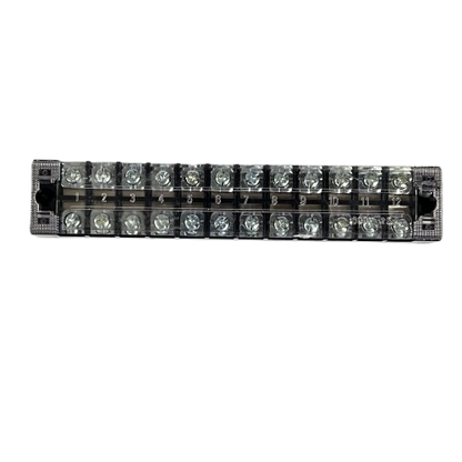 Grippes 25A 12 Pair Terminal Block 600V clear plastic barrier connector with 24 screw terminals