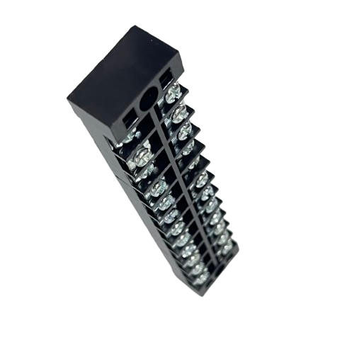 Grippes 25A 12 Pair Terminal Block 600V black plastic screw terminal strip for electrical circuitry parts