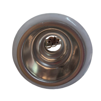Downlight Fixture White Boarder G23 compact ceiling light with white rim and metal reflector showing G23 socket